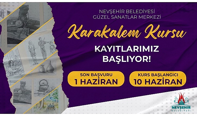 Nevşehir Belediyesi Hoş Sanatlar Merkezi’nde çocuk, genç ve yetişkinler için “Karakalem Fotoğraf Kursu” açılacak