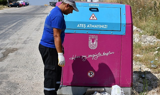 Lüleburgaz Belediyesi’nden etraf farkındalığı görüntüsü