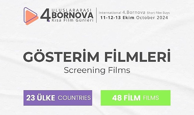 4. Milletlerarası Bornova Kısa Sinema Günleri’nde geri sayım başladı