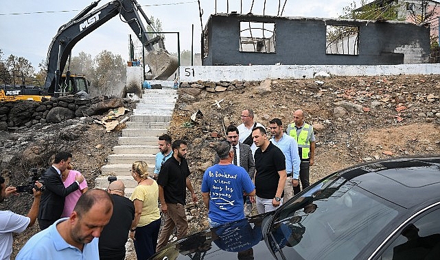 Bornova Belediyesi’nden yangın mağduru aileye takviye