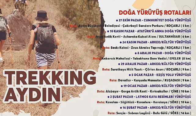 Lider Çerçioğlu, doğaseverleri ‘Trekking Aydın’ aktifliği ile buluşturuyor.
