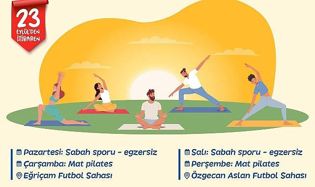 Yenişehir Belediyesinin sabah sporu ve mat pilates aktiflikleri başlıyor