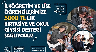 Üsküdar Belediyesi’nden öğrencilere 5 bin lira destek