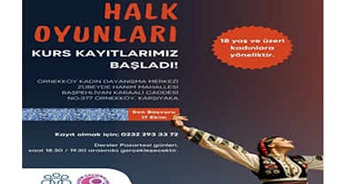 Kadınlara özel halk oyunları kursu başlıyor