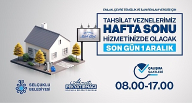 Emlak ve Çevre Temizlik Vergisi Ödemelerinde Son Gün 1 Aralık