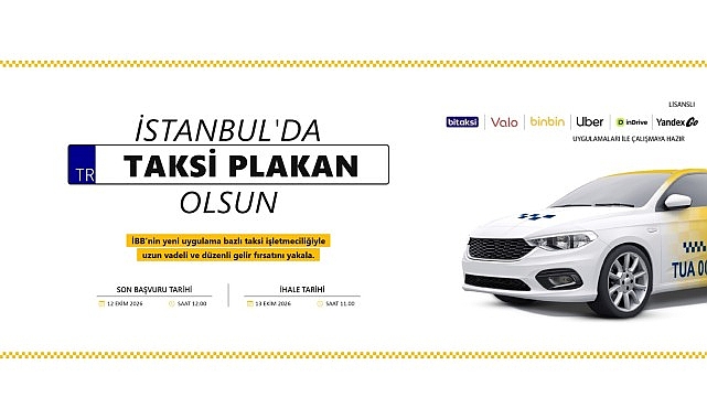 İstanbul’da uygulama bazlı taksi için 10. ihale 13 Ekim’de